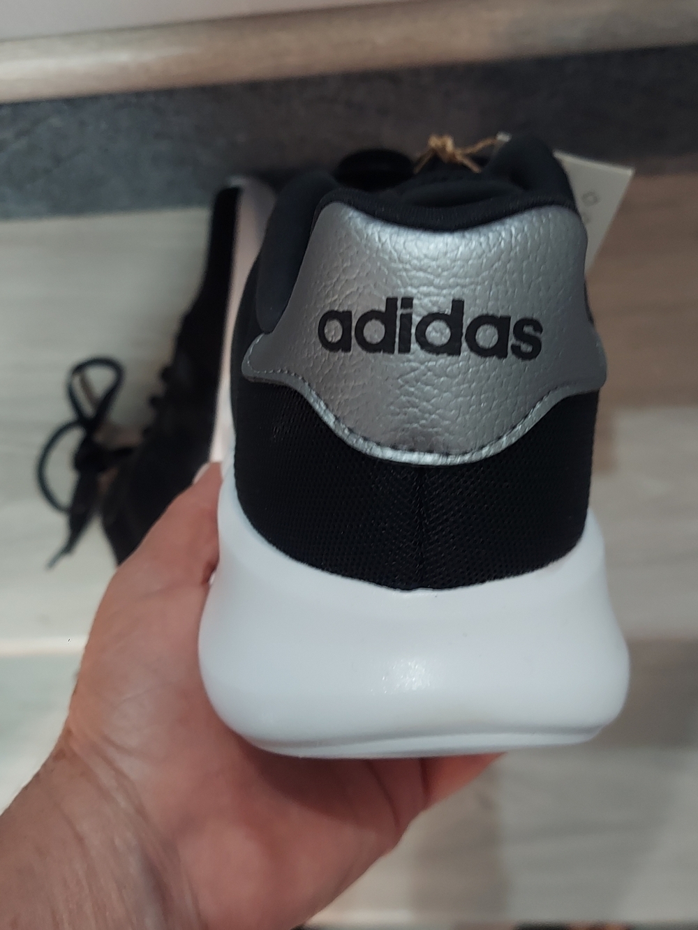 adidas Black & White Lightweight Sneakers - Picture 7 of 10